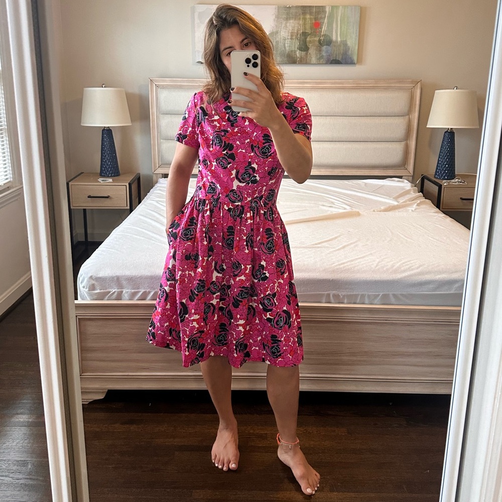 Vintage Oscar de la Renta Floral Dress - Picture 3 of 11